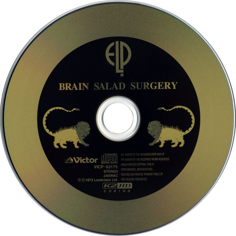 Cartula Cd de Emerson, Lake & Palmer - Brain Salad Surgery