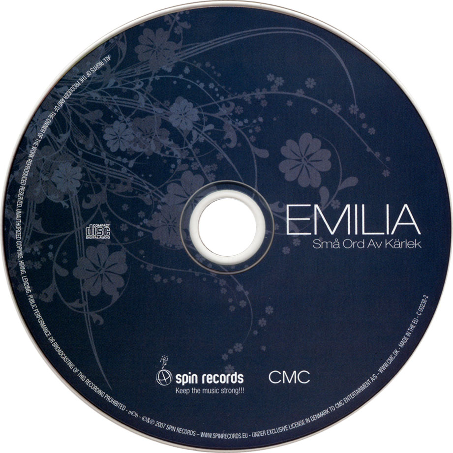 Cartula Cd de Emilia - Sma Ord Av Krlek