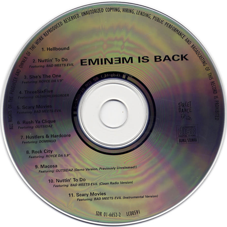 Cartula Cd de Eminem - Eminem Is Back