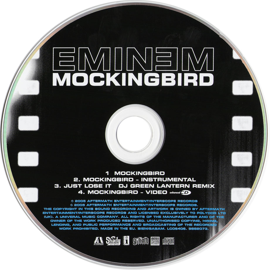Cartula Cd de Eminem - Mockingbird (Cd Single)