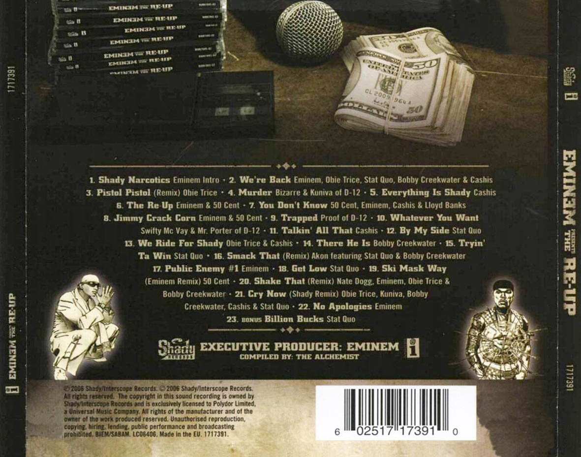 Cartula Trasera de Eminem - Presents The Re-Up