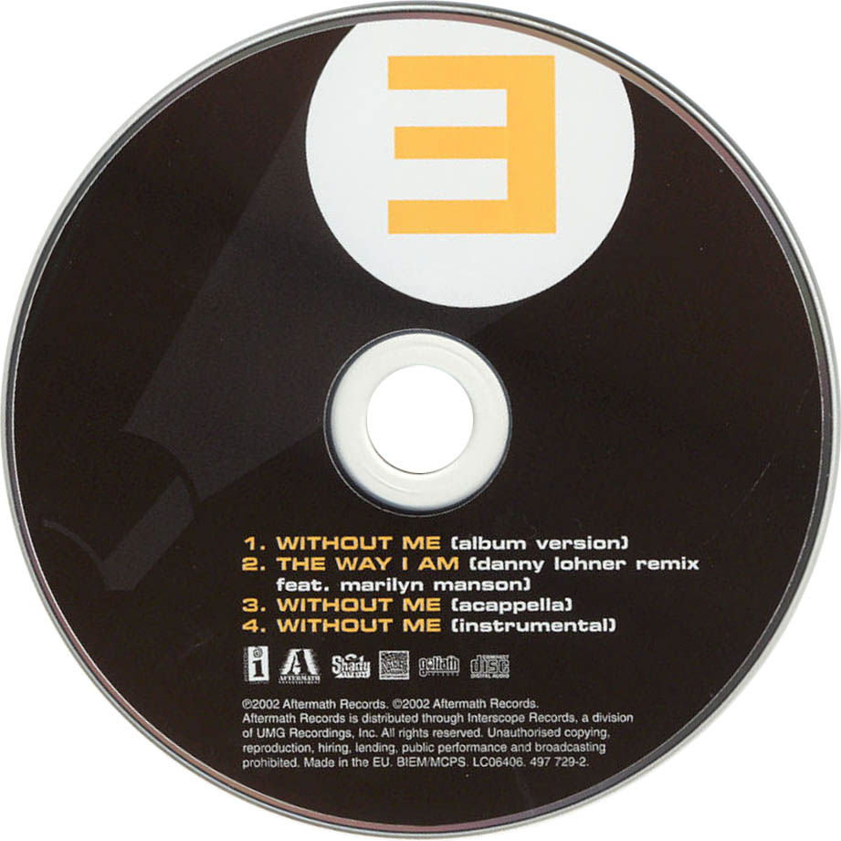 Cartula Cd de Eminem - Without Me (Cd Single)
