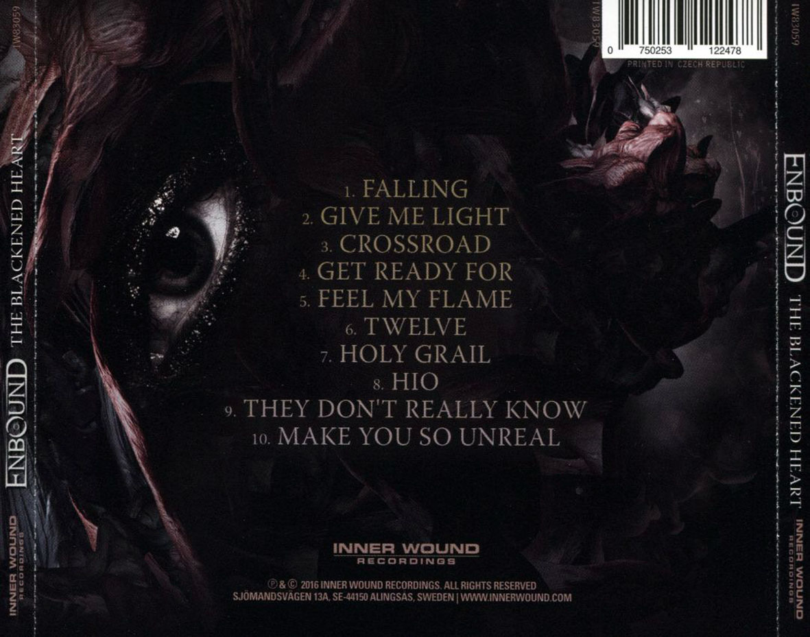 Cartula Trasera de Enbound - The Blackened Heart