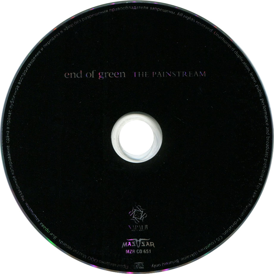 Cartula Cd de End Of Green - The Painstream (Limited Edition)