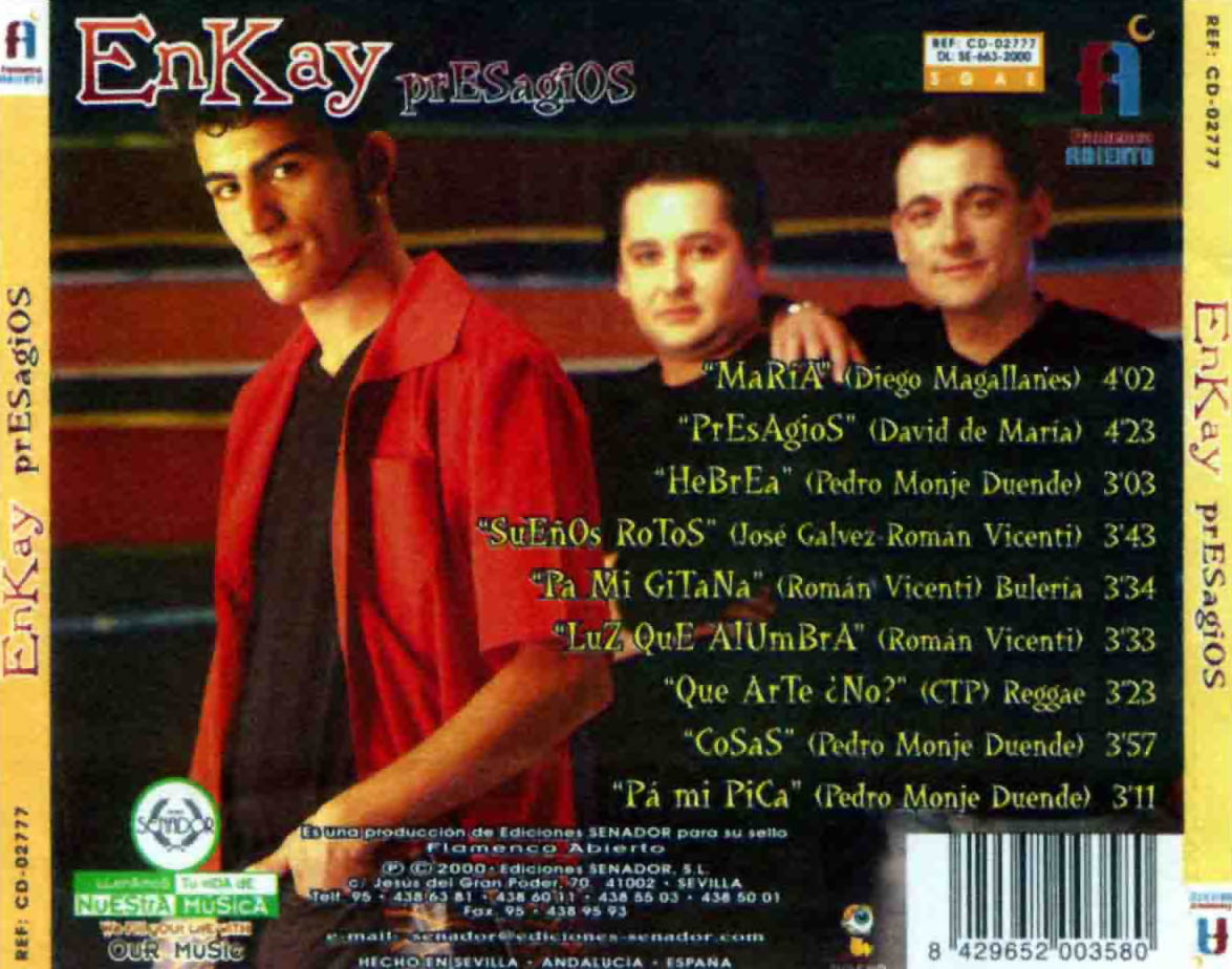 Cartula Trasera de Enkay - Presagio