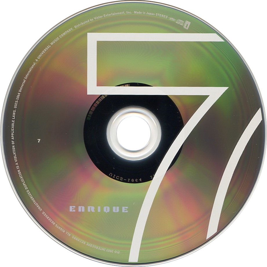 Cartula Cd de Enrique Iglesias - 7 (Japan Edition)
