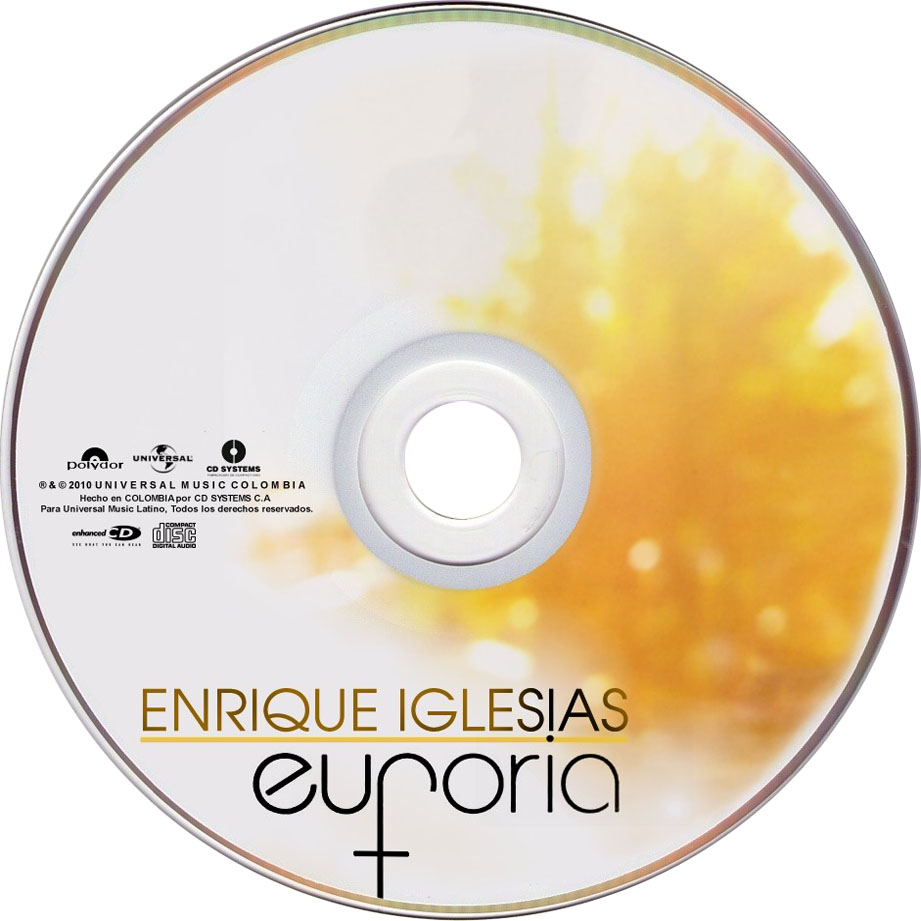 Cartula Cd de Enrique Iglesias - Euphoria (Edicion Latinoamerica)