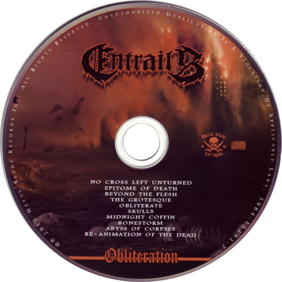 Cartula Cd de Entrails - Obliteration