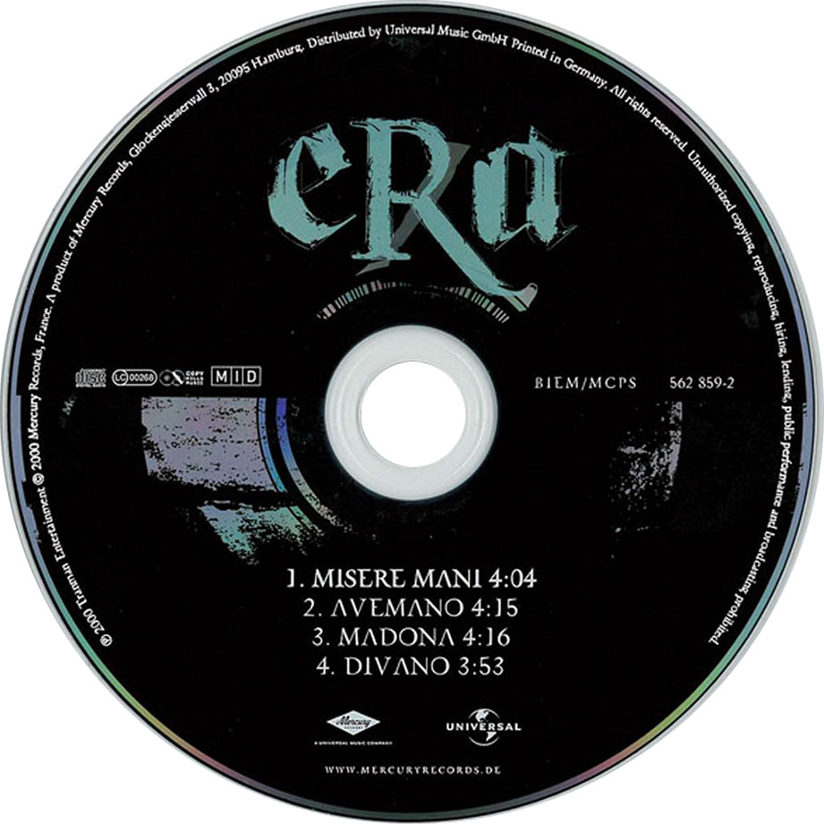 Cartula Cd de Era - Misere Mani (Cd Single)
