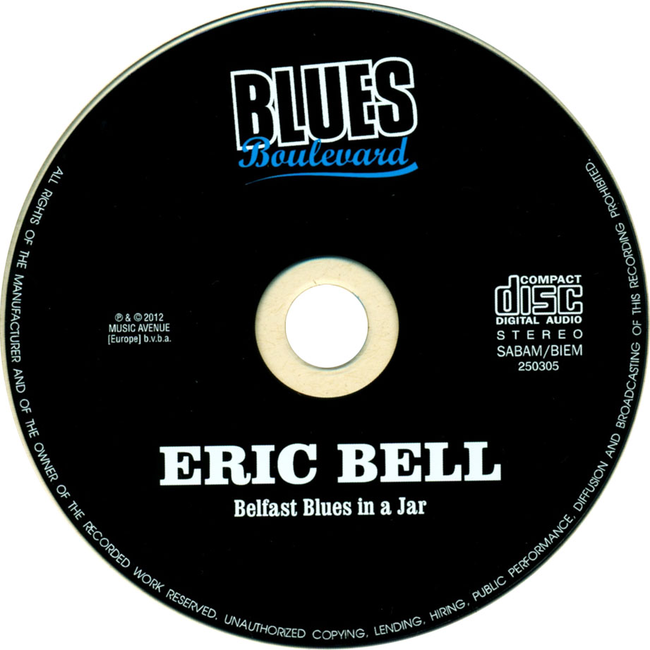 Cartula Cd de Eric Bell - Belfast Blues In A Jar