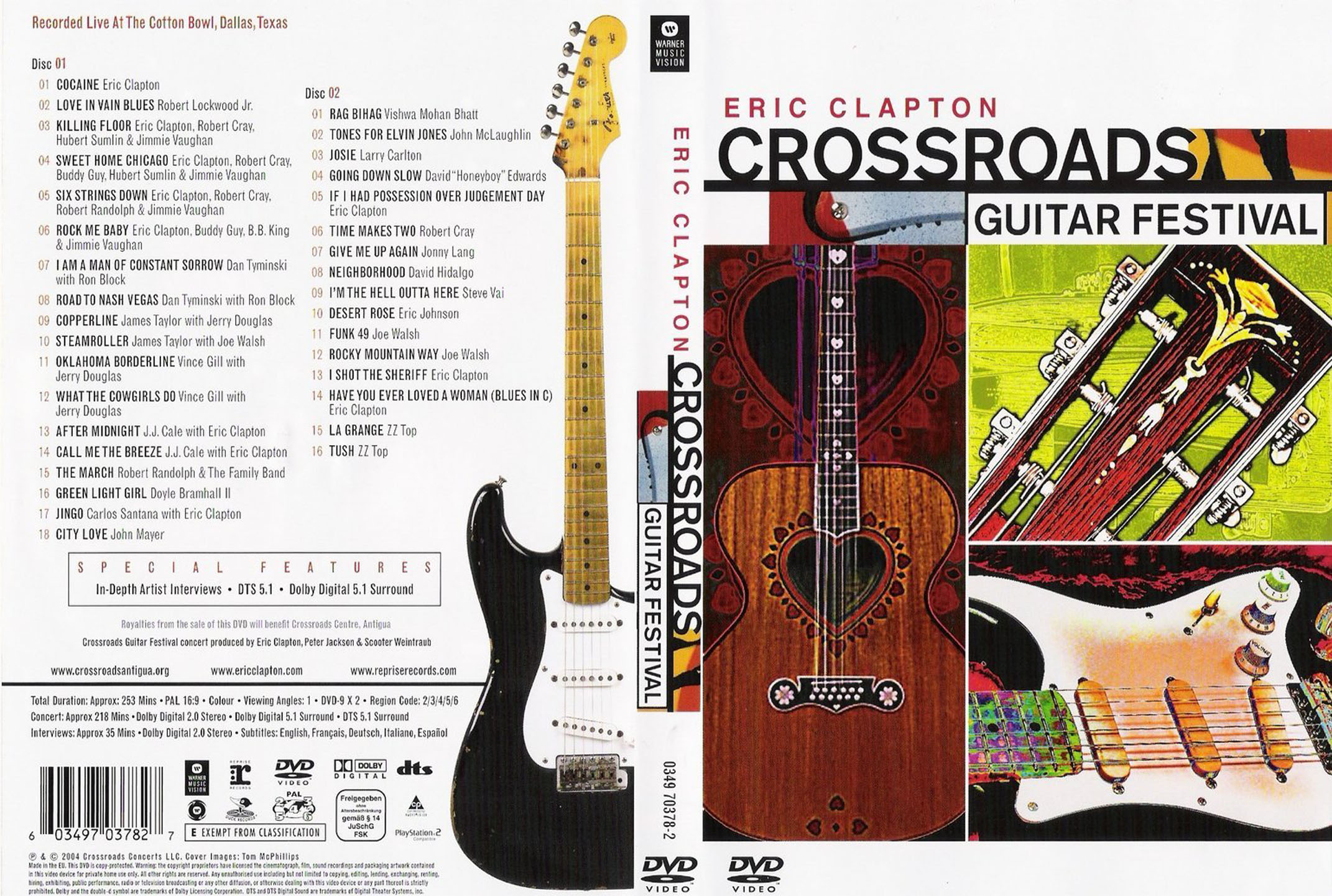 Cartula Caratula de Eric Clapton - Crossroads Guitar Festival (2004) (Dvd)