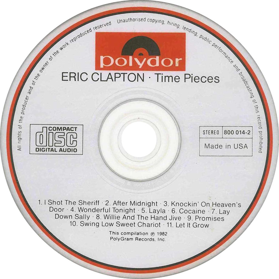 Cartula Cd de Eric Clapton - Time Pieces