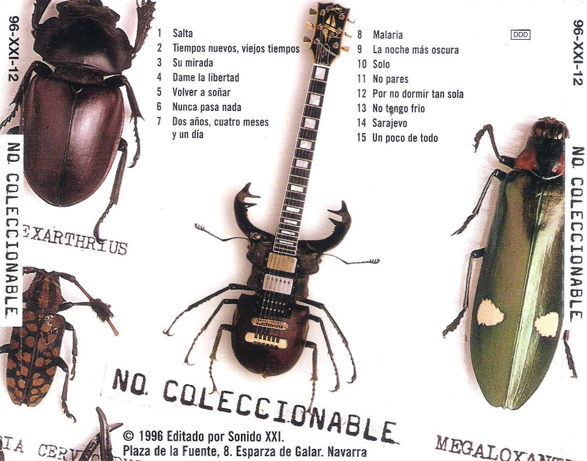 Cartula Trasera de Escarabajos - No Coleccionable