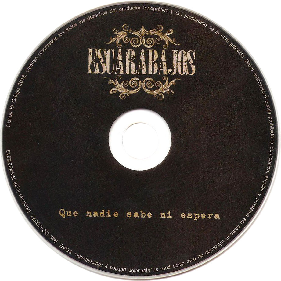 Cartula Cd de Escarabajos - Que Nadie Sabe Ni Espera