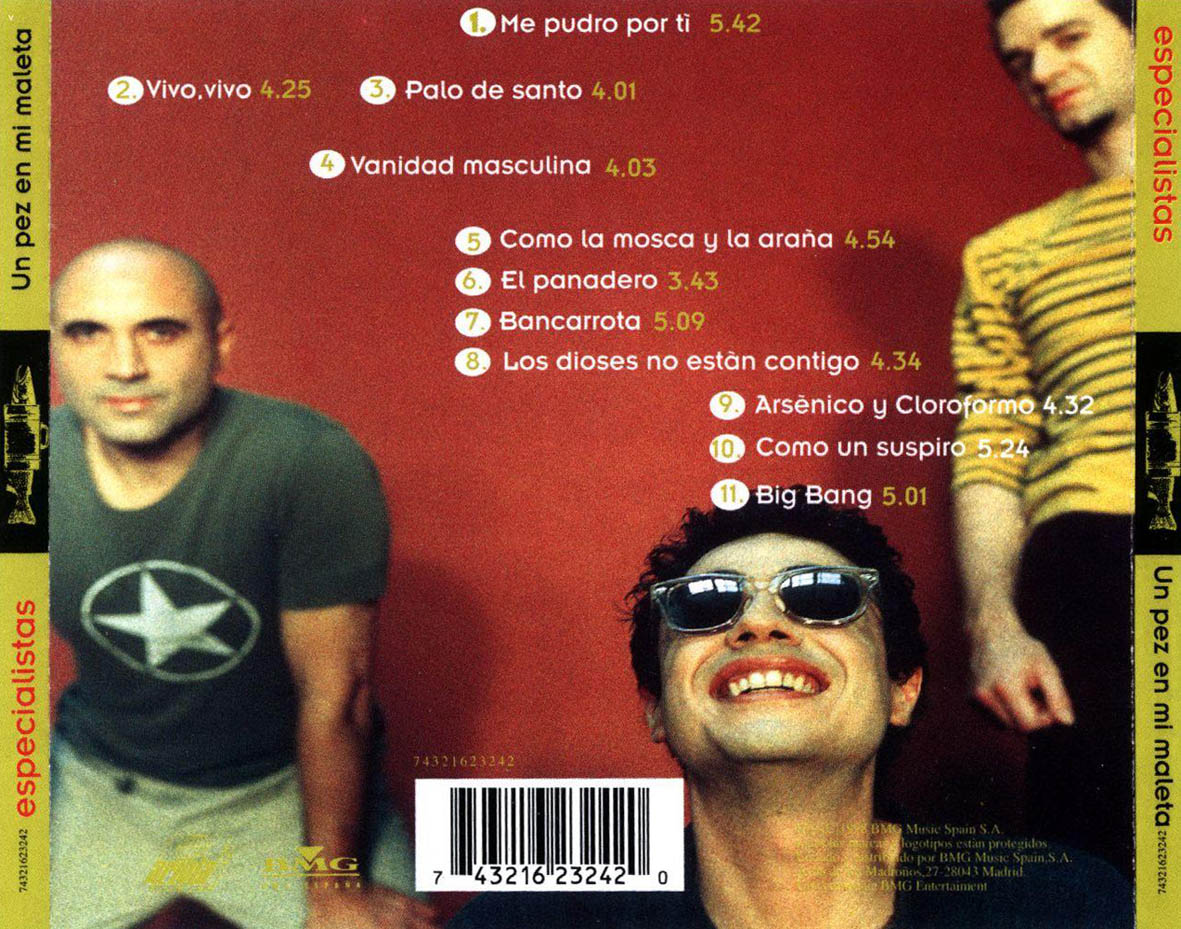 Cartula Trasera de Especialistas - Un Pez En Mi Maleta