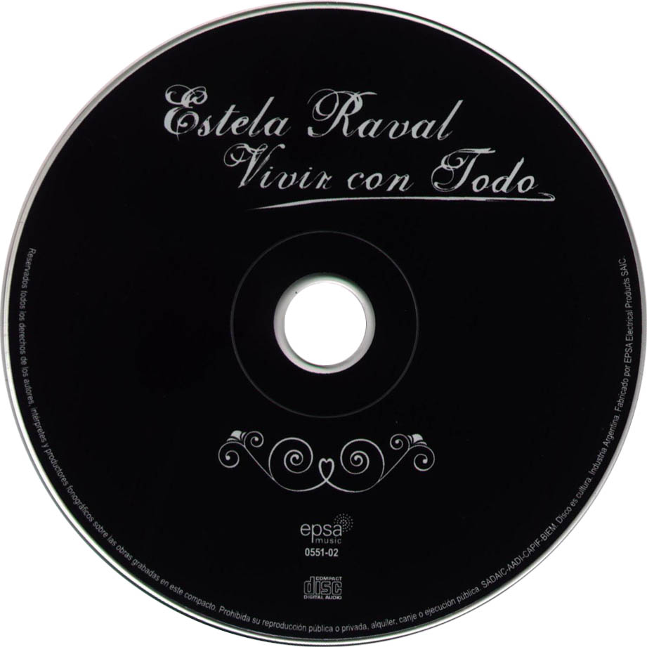 Cartula Cd de Estela Raval - Vivir Con Todo