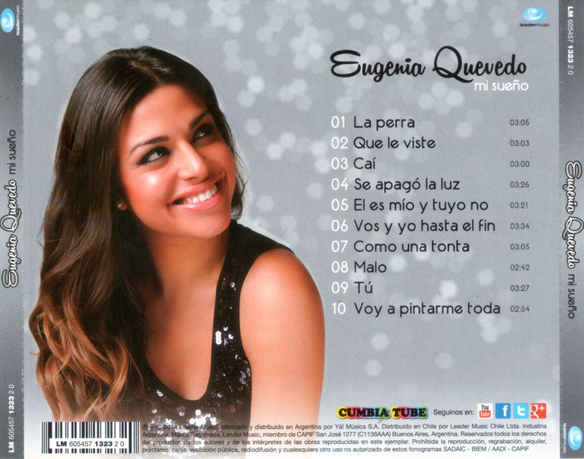 Cartula Trasera de Eugenia Quevedo - Mi Sueo