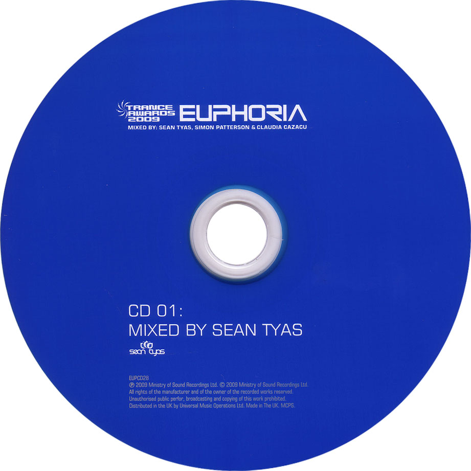 Cartula Cd1 de Euphoria: Trance Awards 2009