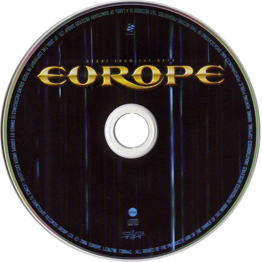Cartula Cd de Europe - Start From The Dark