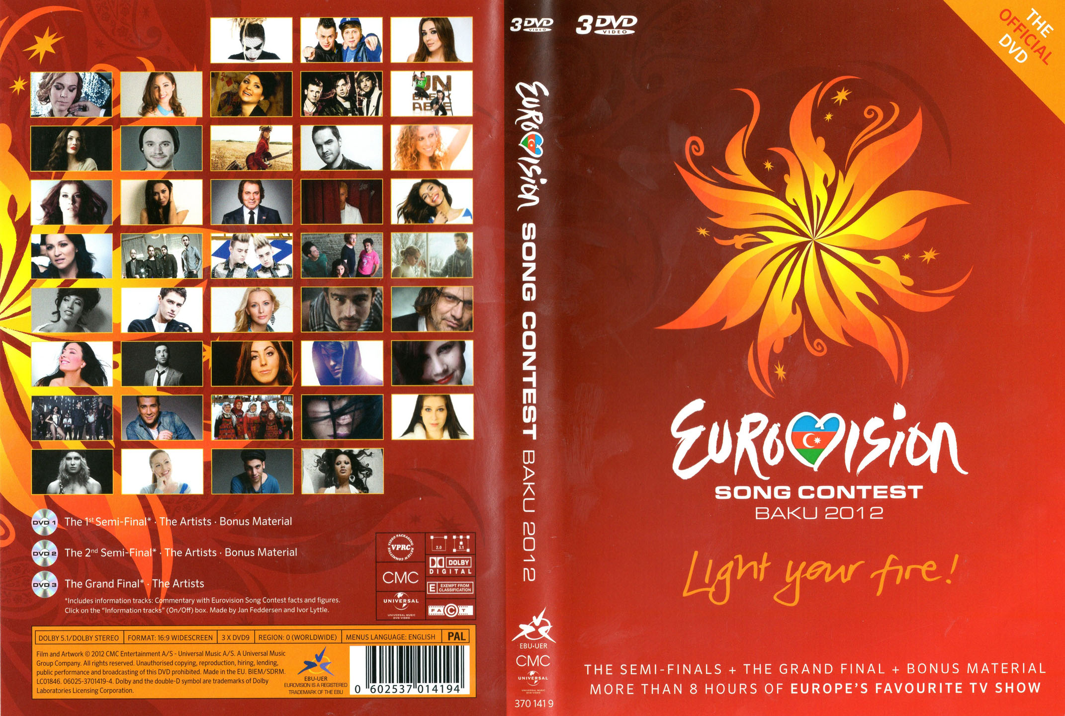 Cartula Caratula de Eurovision Song Contest Baku 2012 (Dvd)