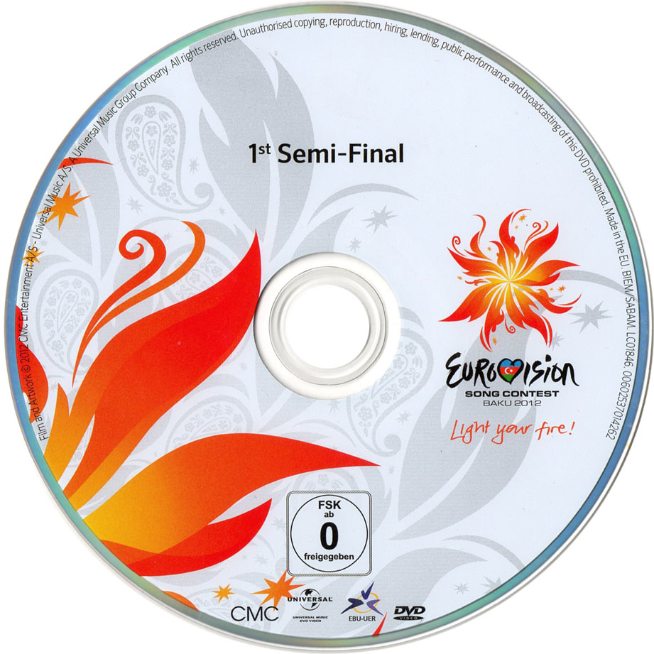 Cartula Dvd1 de Eurovision Song Contest Baku 2012 (Dvd)