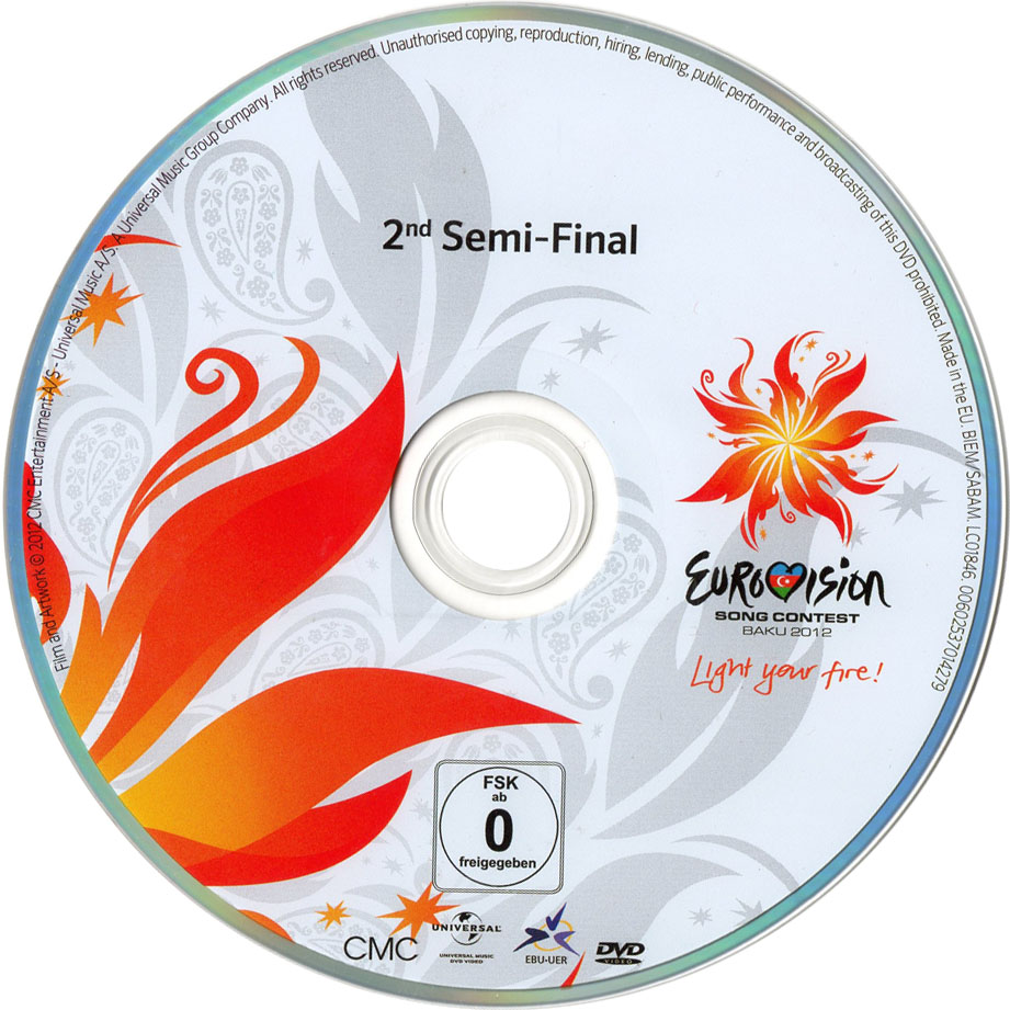 Cartula Dvd2 de Eurovision Song Contest Baku 2012 (Dvd)