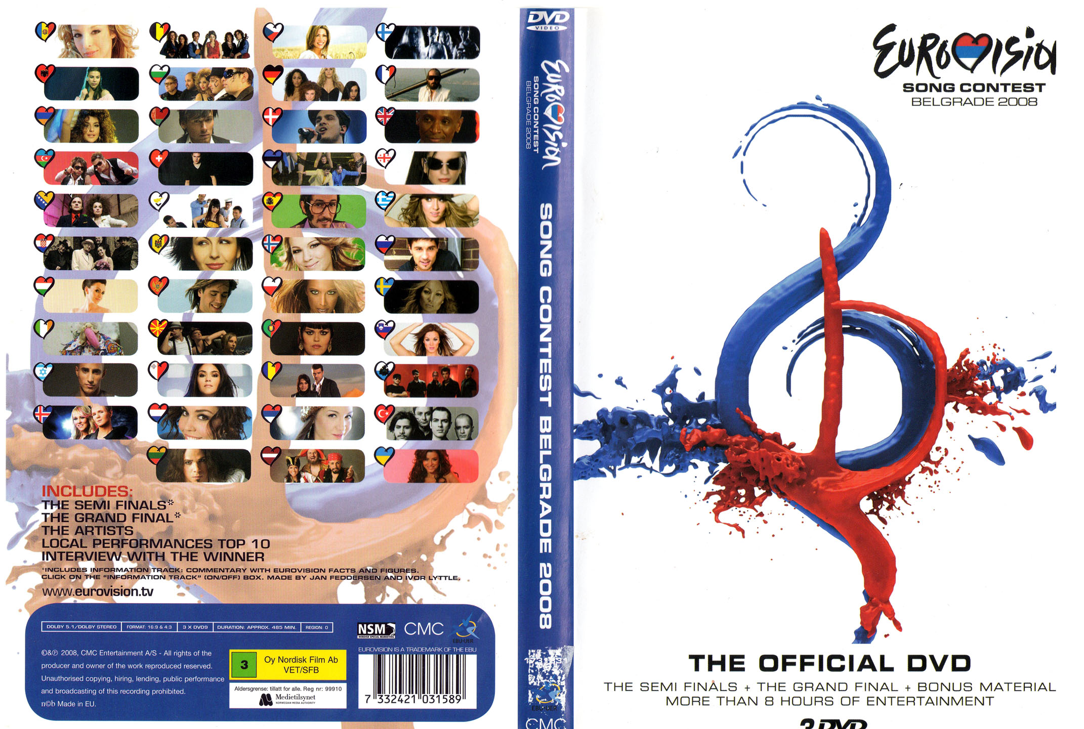 Cartula Caratula de Eurovision Song Contest Belgrade 2008 (Dvd)