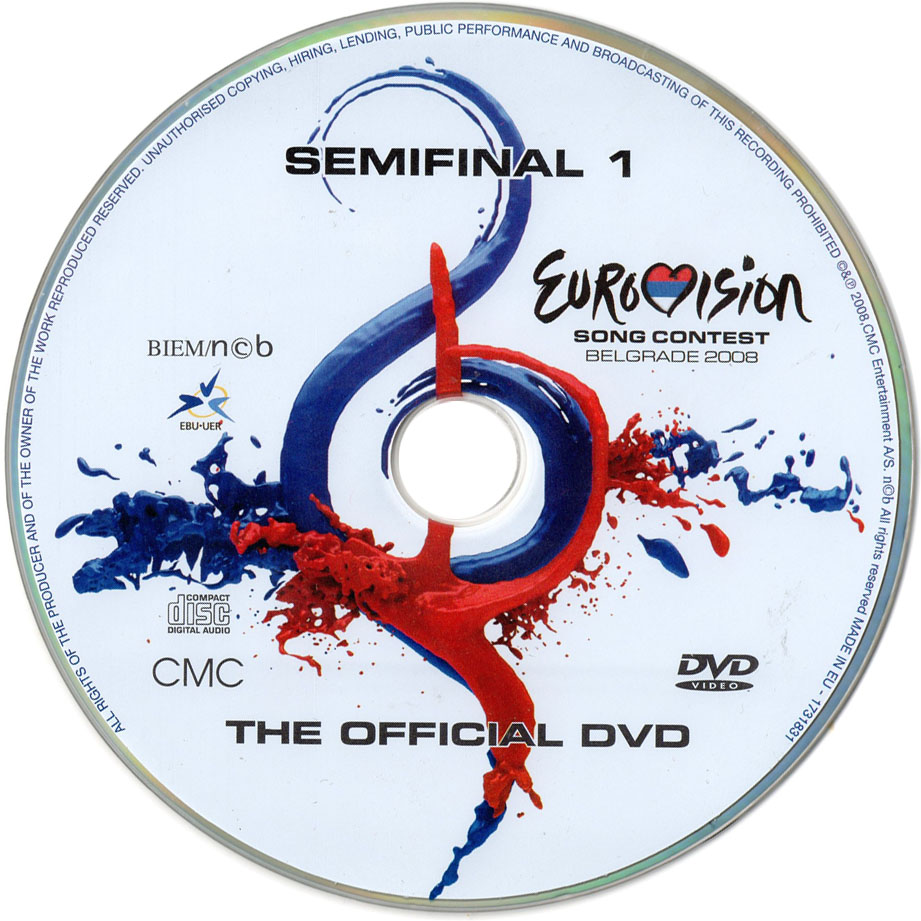 Cartula Dvd1 de Eurovision Song Contest Belgrade 2008 (Dvd)