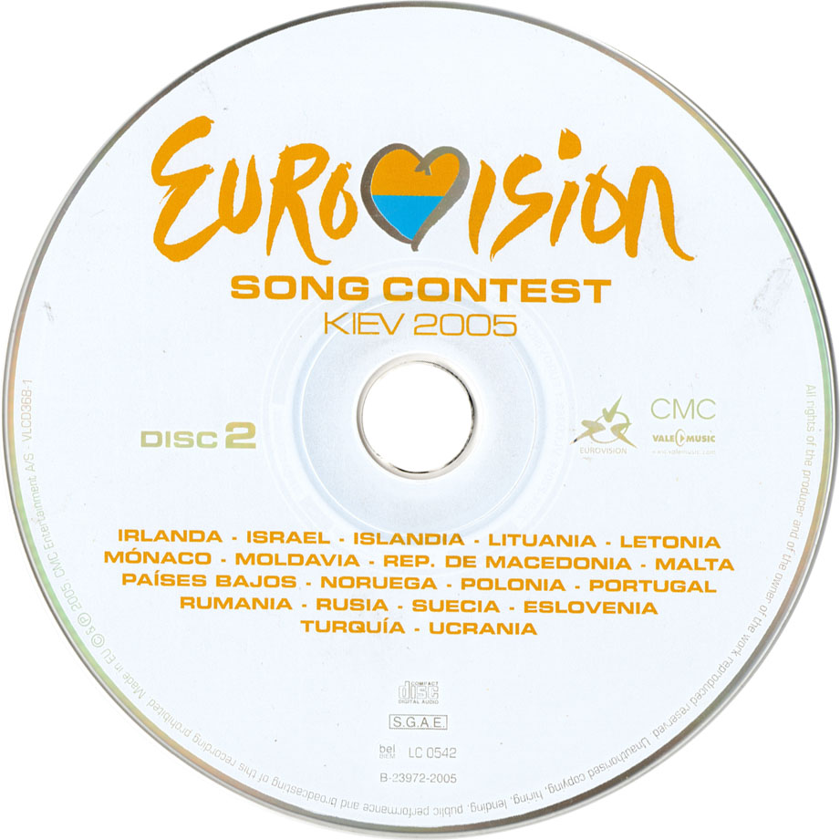 Car�tula Cd2 de Eurovision Song Contest Kiev 2005