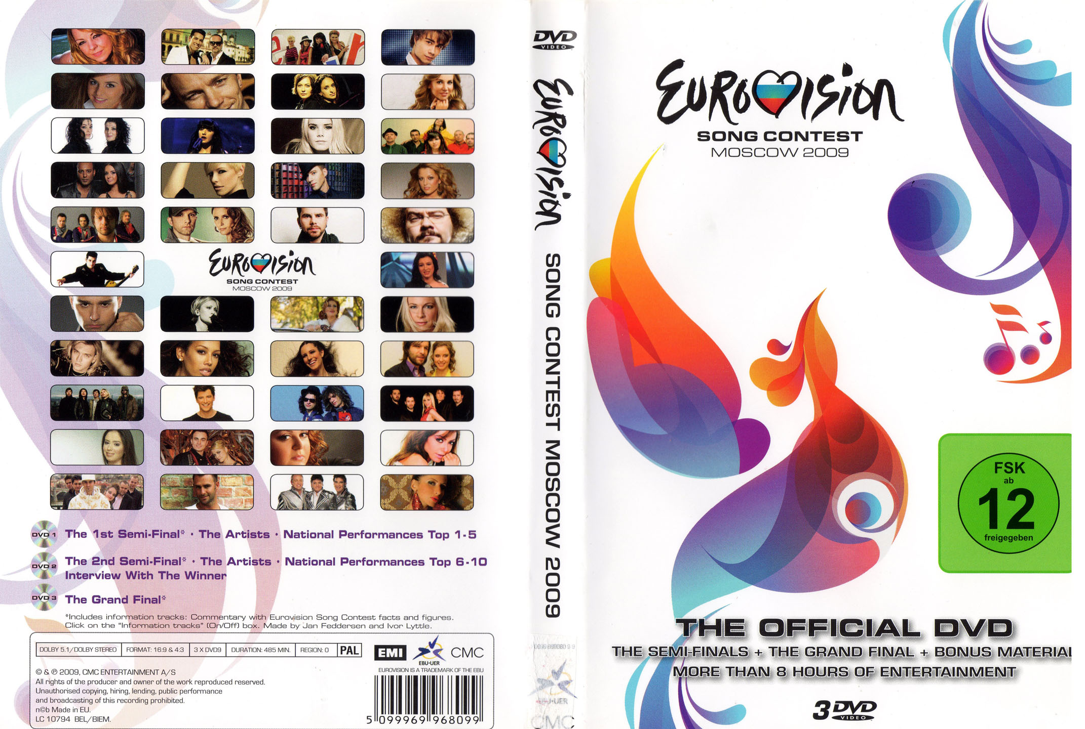 Cartula Caratula de Eurovision Song Contest Moscow 2009 (Dvd)