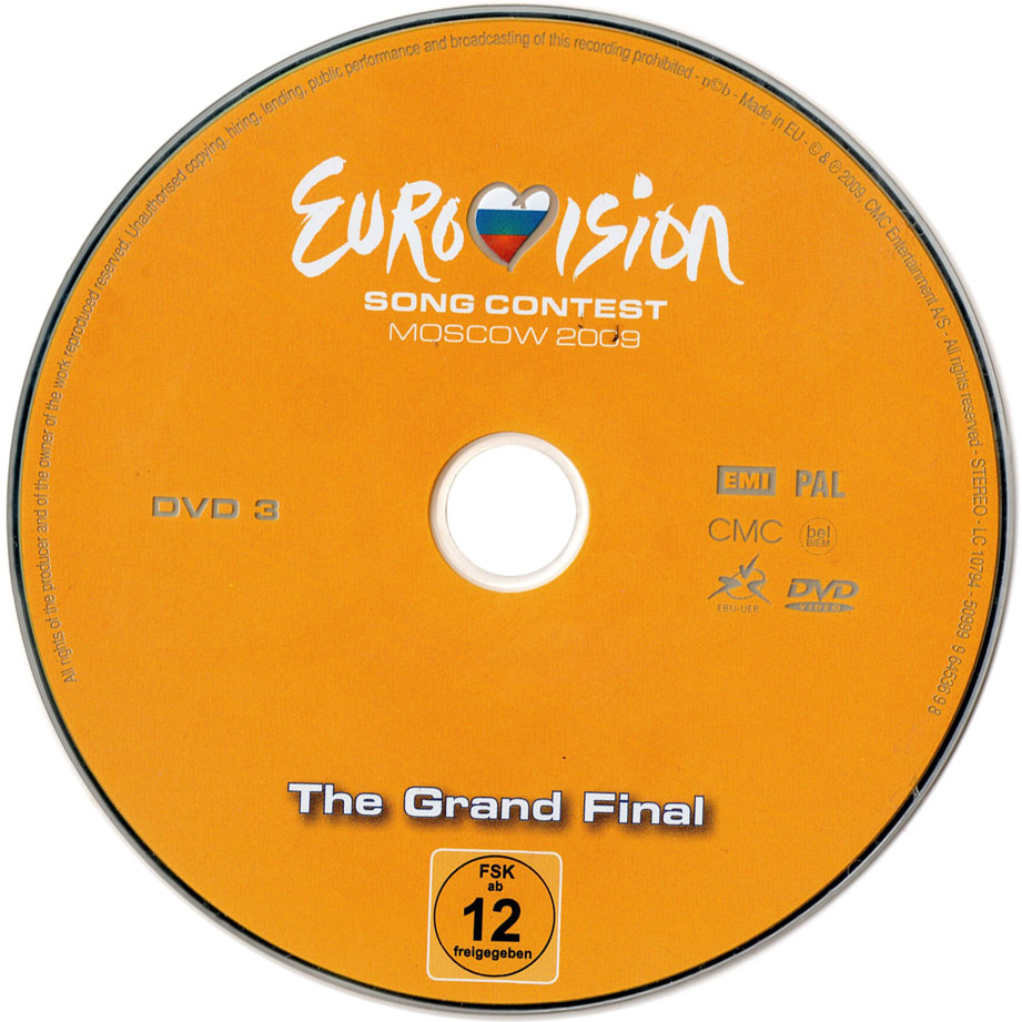 Cartula Dvd3 de Eurovision Song Contest Moscow 2009 (Dvd)