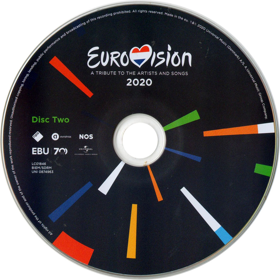 Cartula Cd2 de Eurovision Song Contest Rotterdam 2020