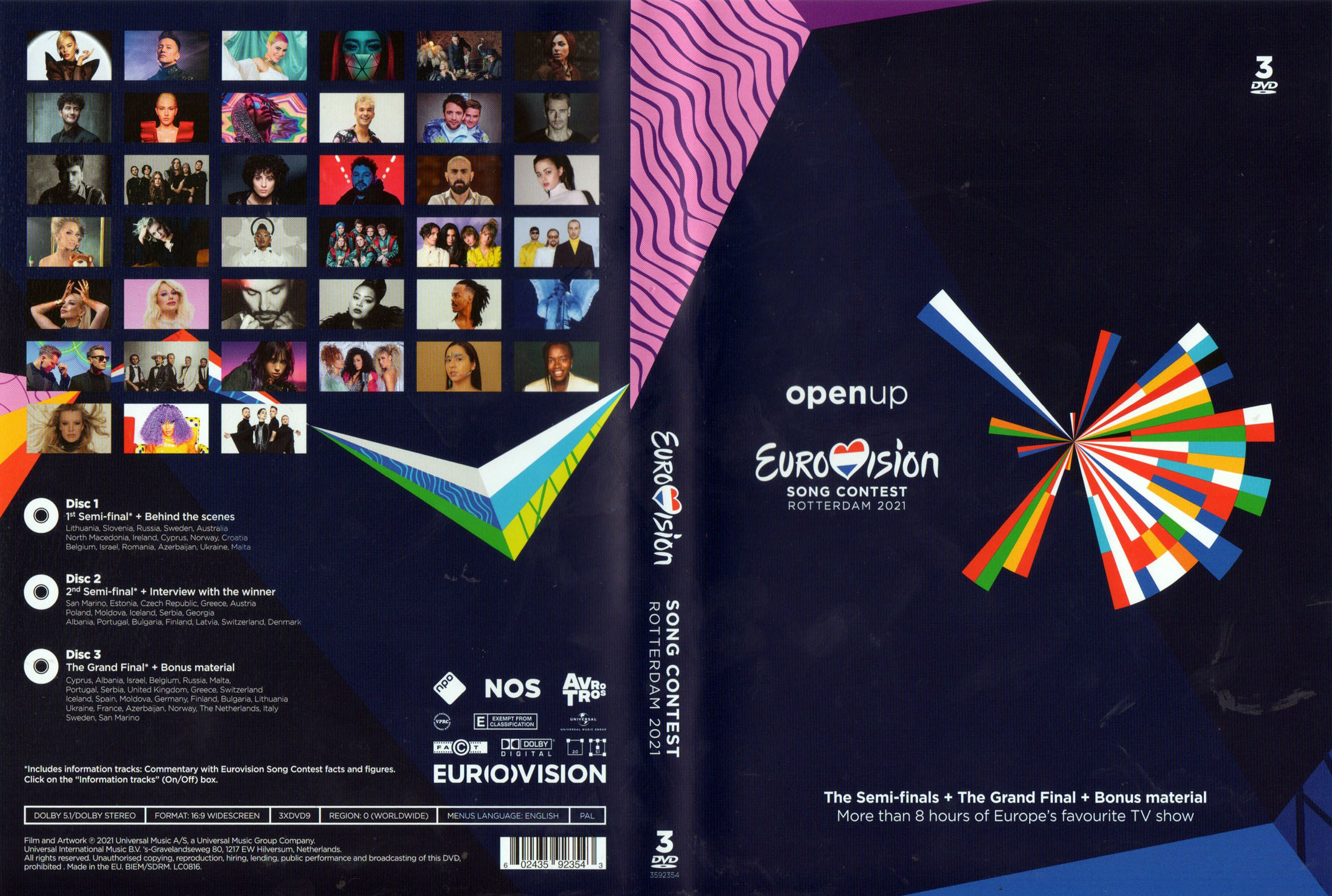 Cartula Caratula de Eurovision Song Contest Rotterdam 2021 (Dvd)