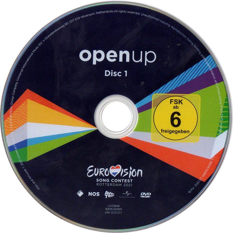 Cartula Dvd1 de Eurovision Song Contest Rotterdam 2021 (Dvd)