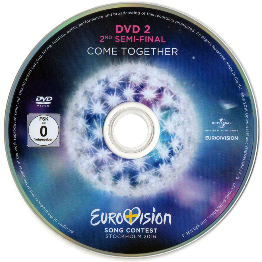 Cartula Dvd2 de Eurovision Song Contest Stockholm 2016 (Dvd)