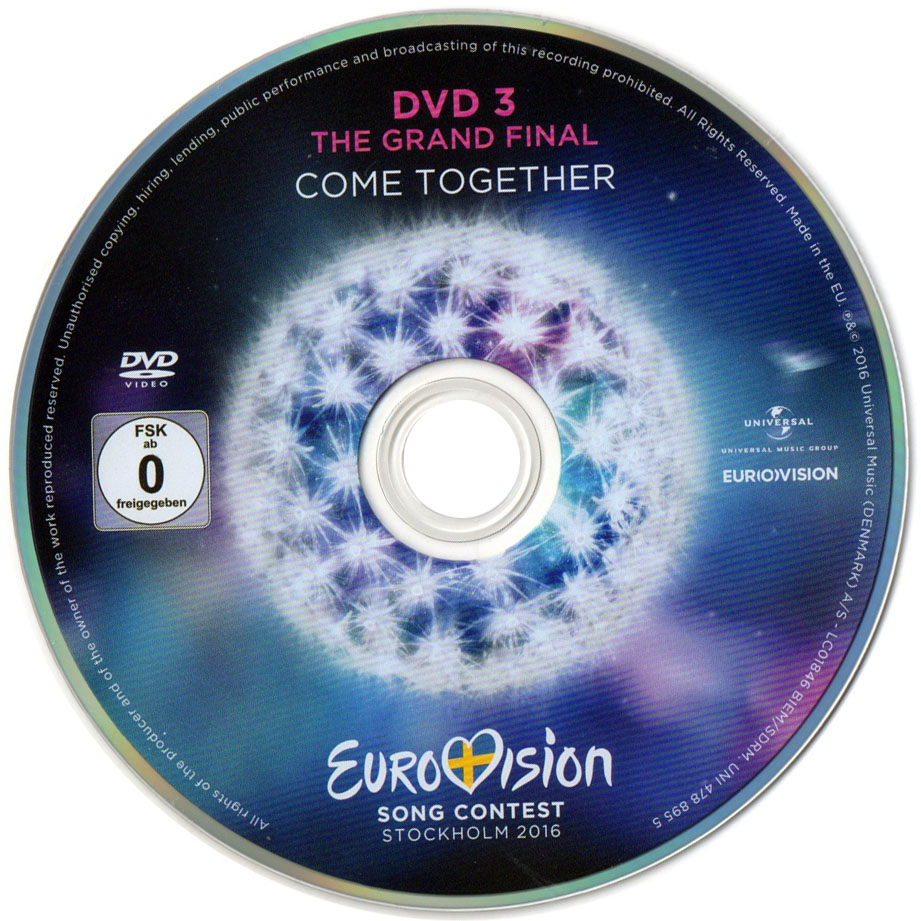 Cartula Dvd3 de Eurovision Song Contest Stockholm 2016 (Dvd)