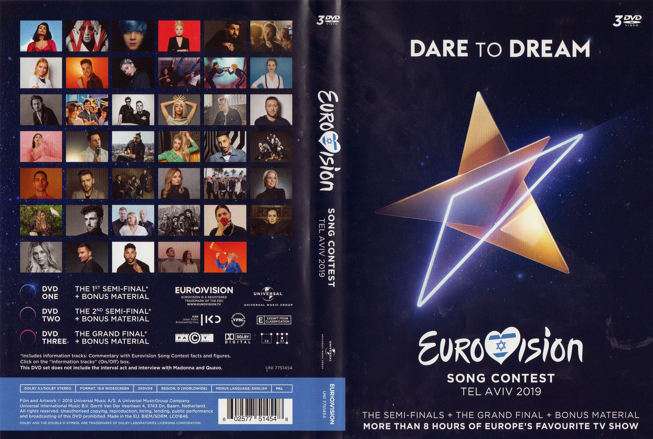 Cartula Caratula de Eurovision Song Contest Tel Aviv 2019 (Dvd)