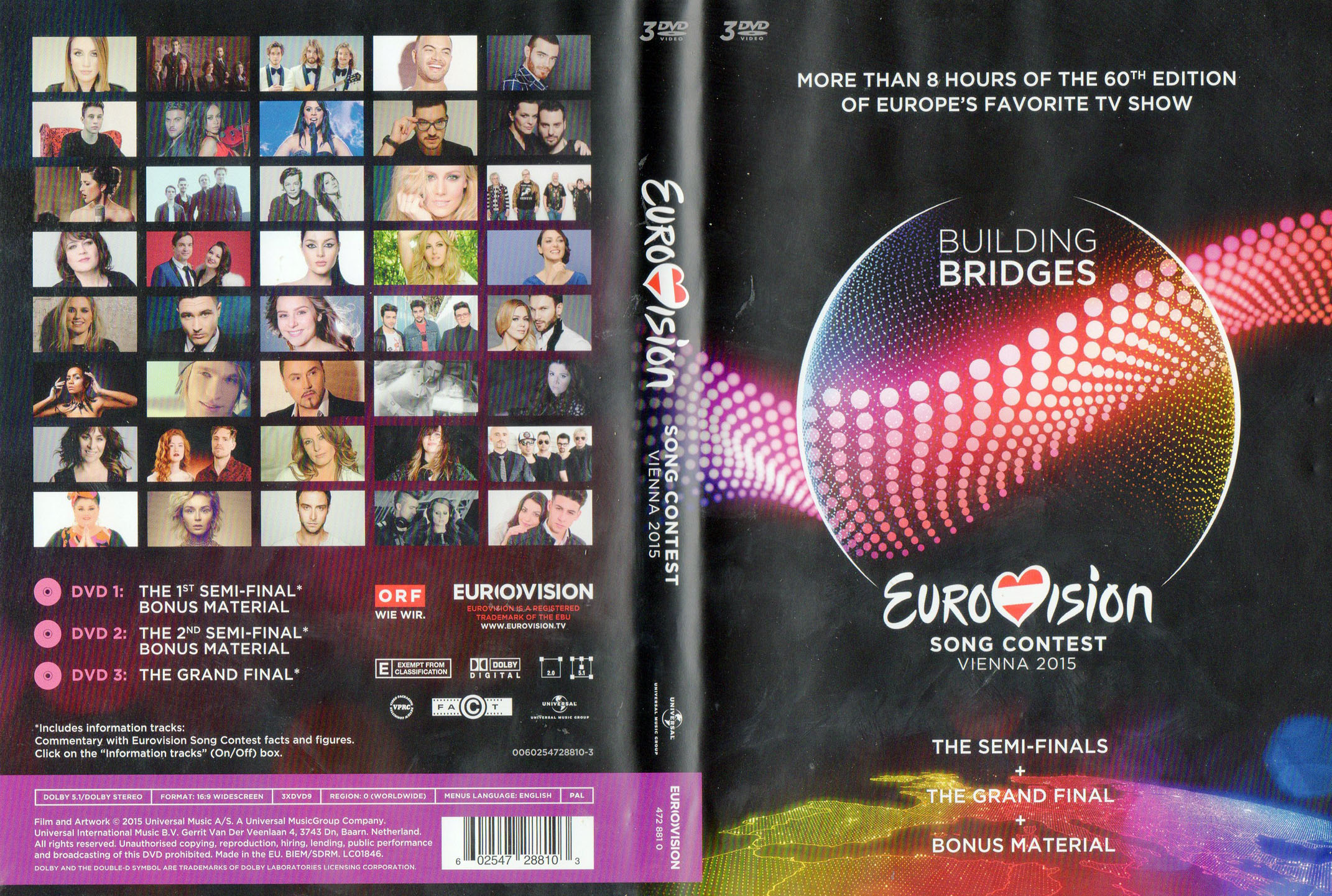 Cartula Caratula de Eurovision Song Contest Vienna 2015 (Dvd)