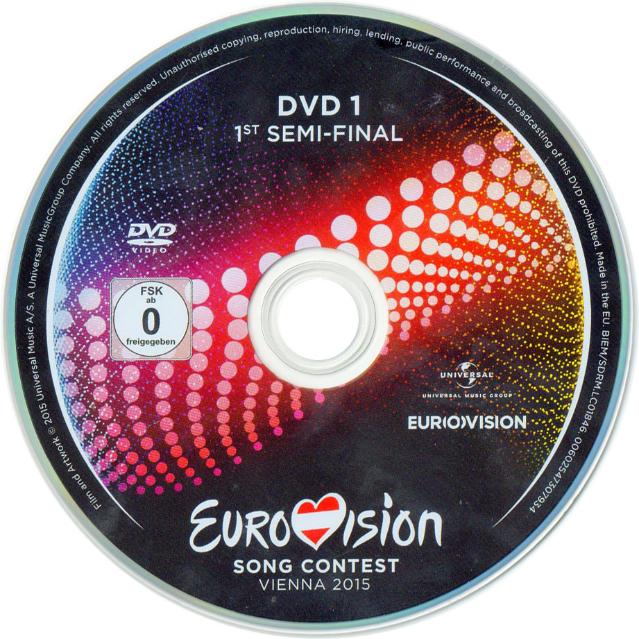 Cartula Dvd1 de Eurovision Song Contest Vienna 2015 (Dvd)