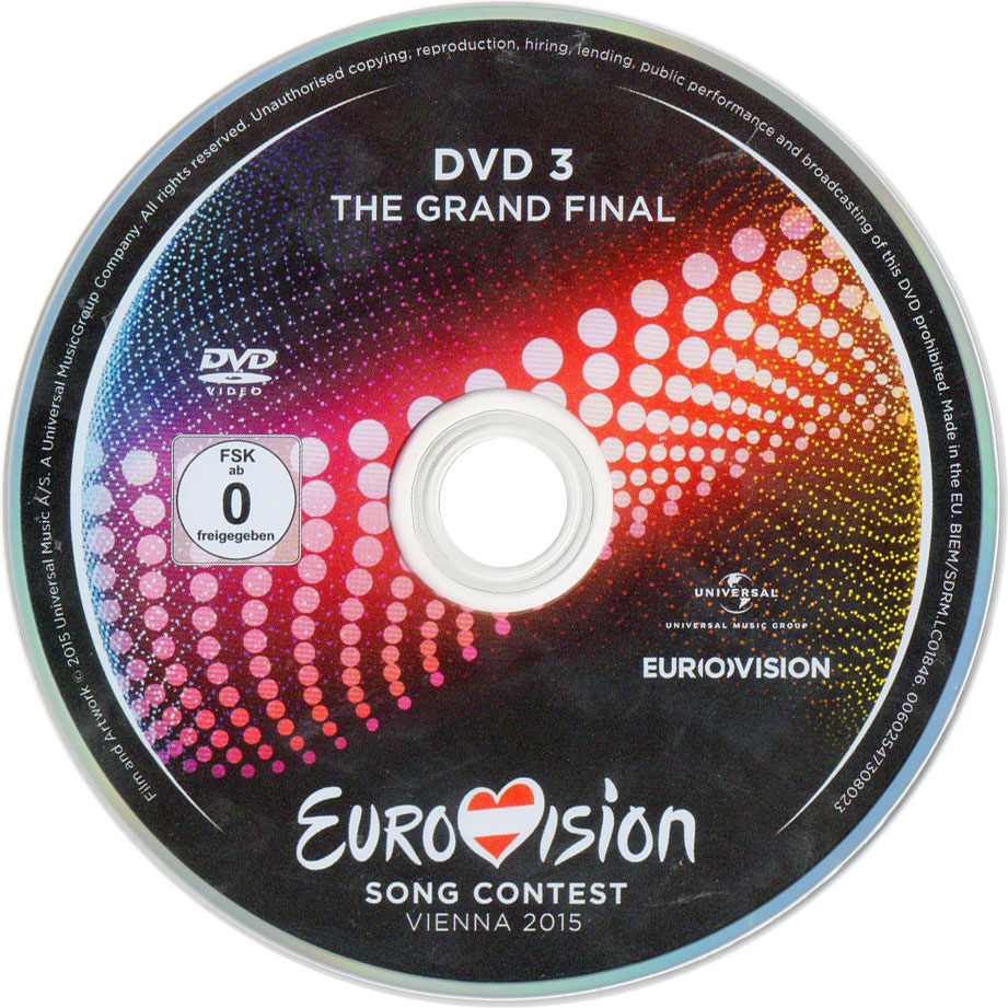 Cartula Dvd3 de Eurovision Song Contest Vienna 2015 (Dvd)