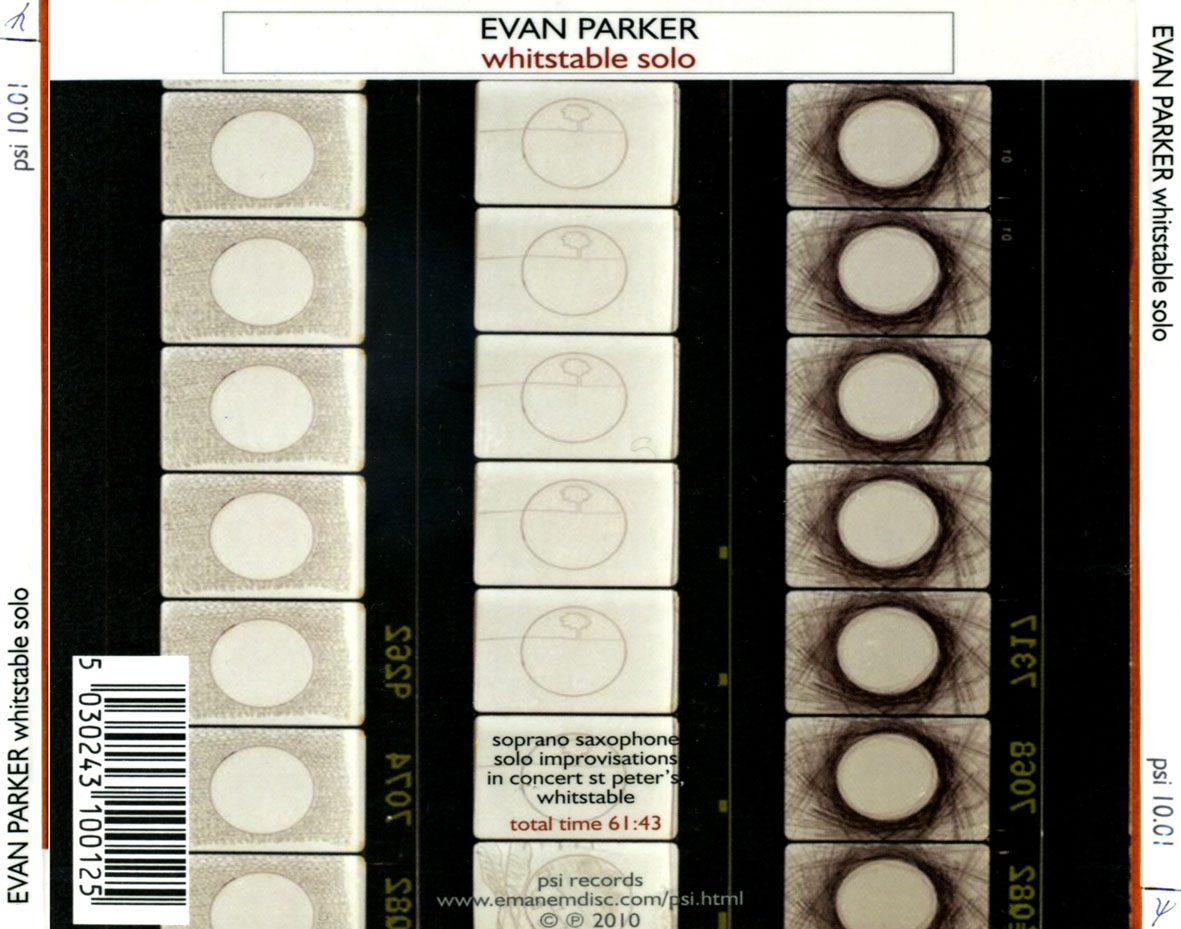 Cartula Trasera de Evan Parker - Whitstable Solo