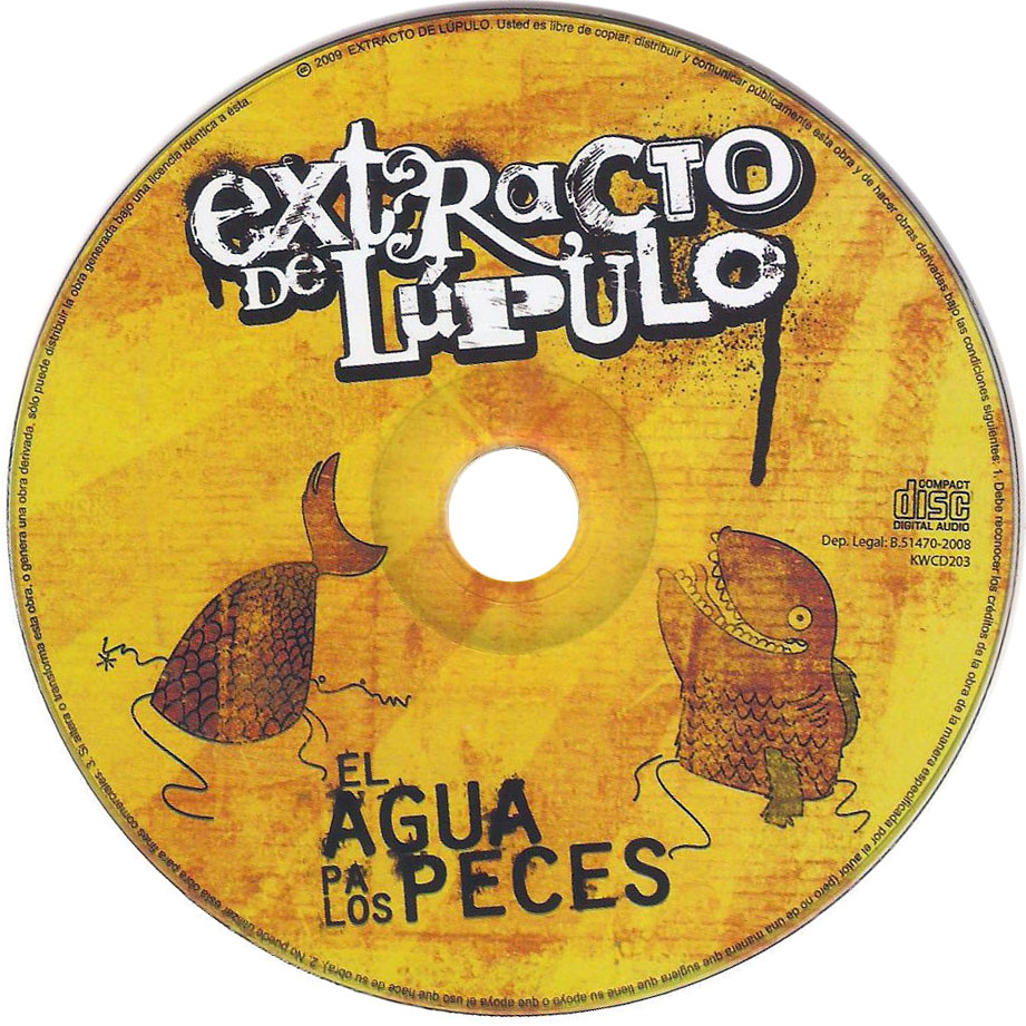 Cartula Cd de Extracto De Lupulo - El Agua Pa Los Peces