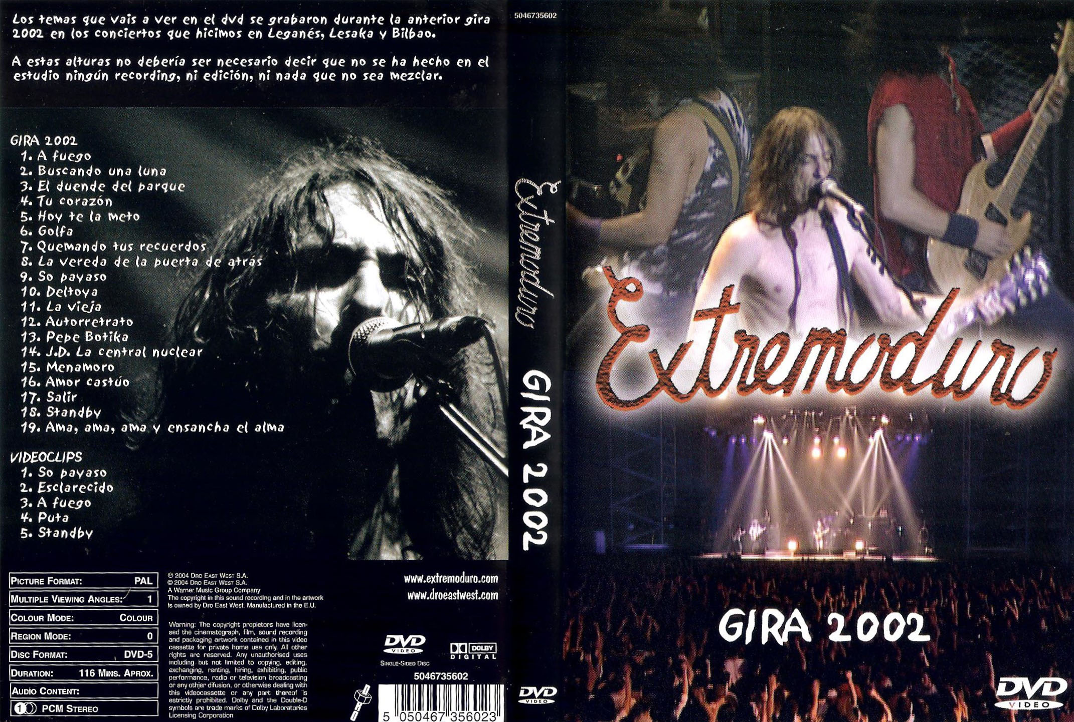 Cartula Caratula de Extremoduro - Gira 2002 (Dvd)