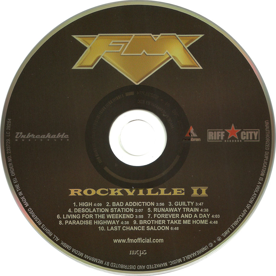 Cartula Cd de Fm - Rockville II