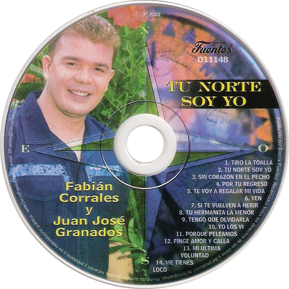 Carátula Cd de Fabian Corrales & Juan Jose Granados - Tu Norte Soy Yo