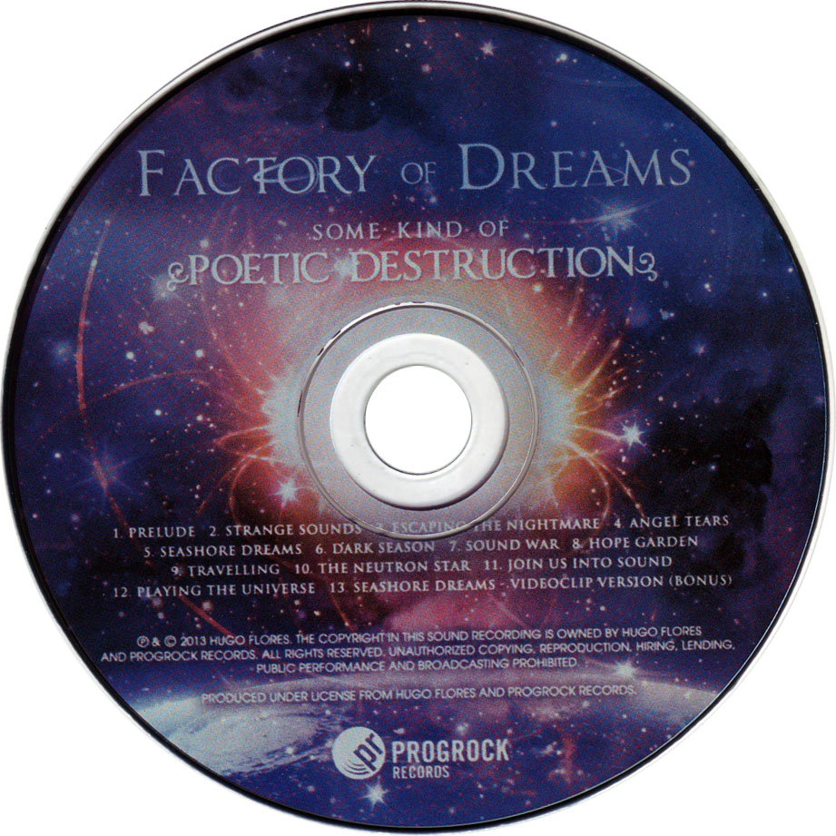 Cartula Cd de Factory Of Dreams - Some Kinds Of Poetic Destruction