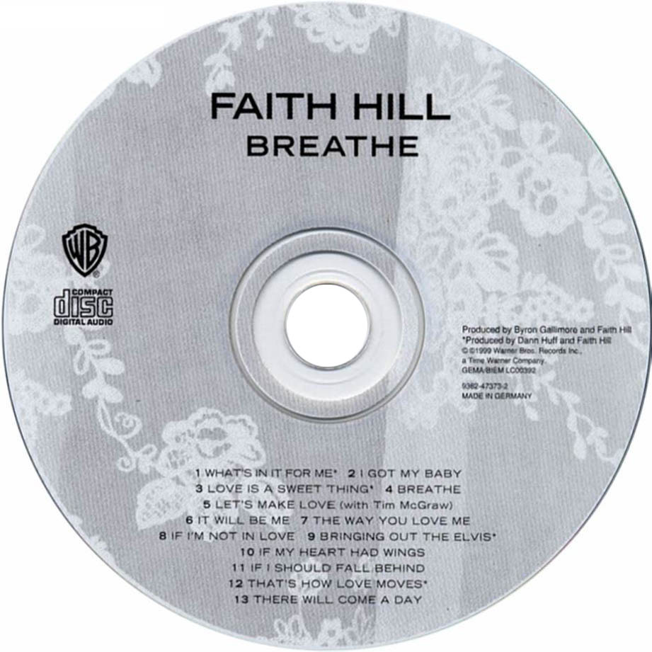 Cartula Cd de Faith Hill - Breathe