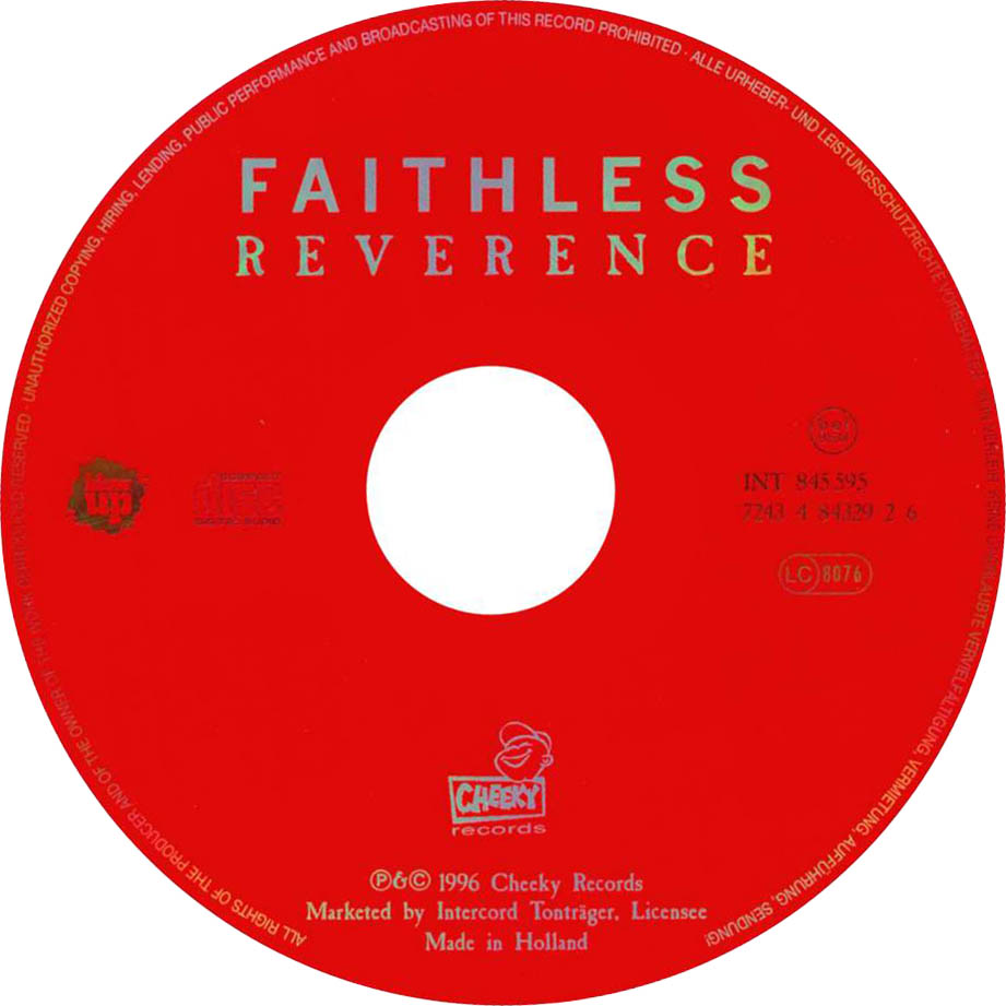 Cartula Cd de Faithless - Reverence