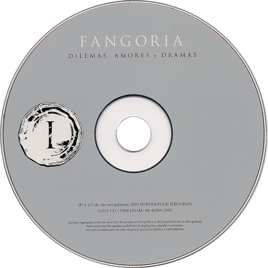 Cartula Cd1 de Fangoria - Dilemas, Amores Y Dramas