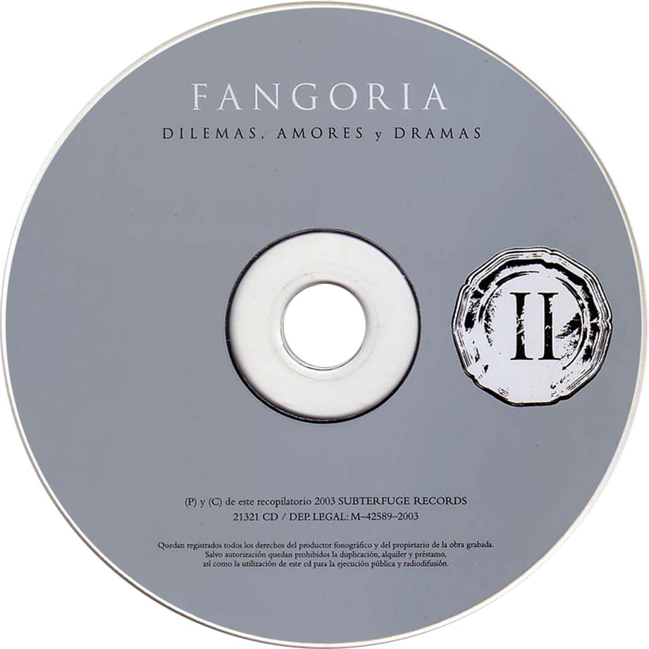 Cartula Cd2 de Fangoria - Dilemas, Amores Y Dramas